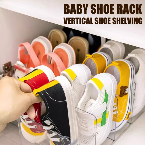 Small Footwear Storage Unit Ideal For-Transparent 4partit 2