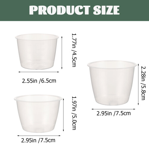 Copo medidor de arroz de plástico transparente, 80 ml 1