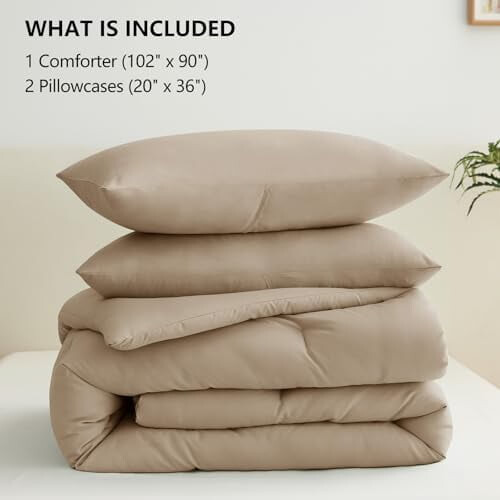 King Taupe Microfiber Dekbedset 3-delig 2