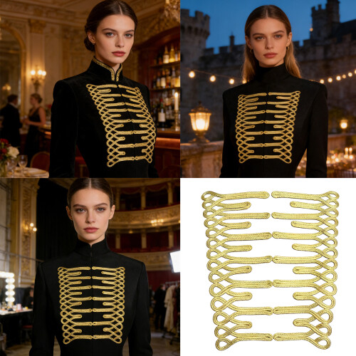 Gold Thread Edging For Designs Clothing Decorative-Gold. 2
