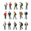 Realistic Backpackers Figure Model 1:64 Scale Hand Painted-A 4