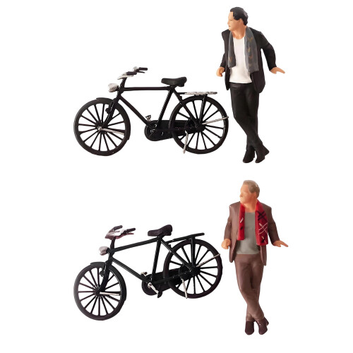 Gentleman Bike Figures Model 1:64 Hand Painted Miniature-E 1