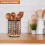 Suporte para utensílios de cozinha com base giratória de bambu. 3