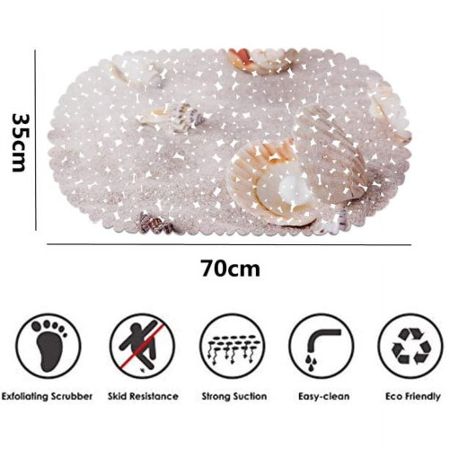 Antislip badmat van PVC, 35x70 cm 2