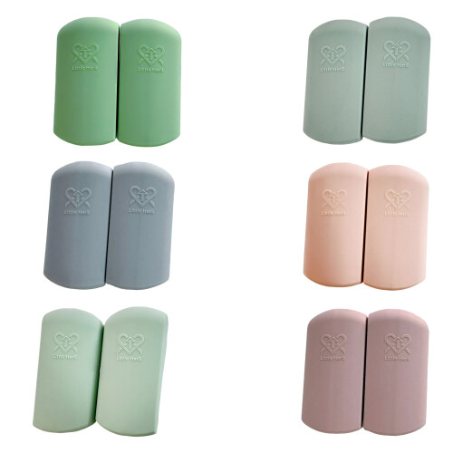 Colorful Silicone Bumper For Children's Feeding-light green 2