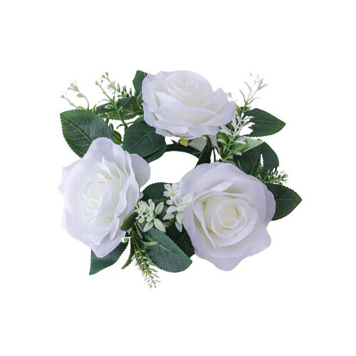 Roselyskrans – Kunstig silkeblomstring 1