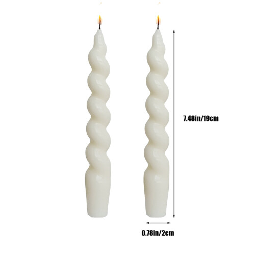 Lumânări spiralate conice multicolore, pachet de 12 2