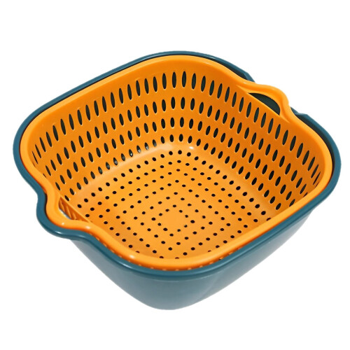 Dubbellaagse plastic keukenzeefset 1