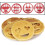 Emoji siliconen pannenkoek- en eiervormen set van 4 4