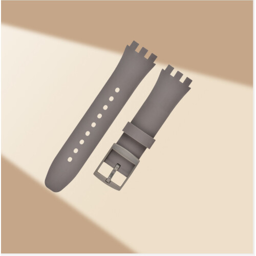 Premium Silicone Swatch Watch Strap Replacement Grey 20 mm 1