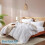 Parure de lit Queen en microfibre doublement brossée bleu sarcelle 2