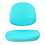 Trekk til kontorstol i cyanfarget stretch, vaskbart spandex 4