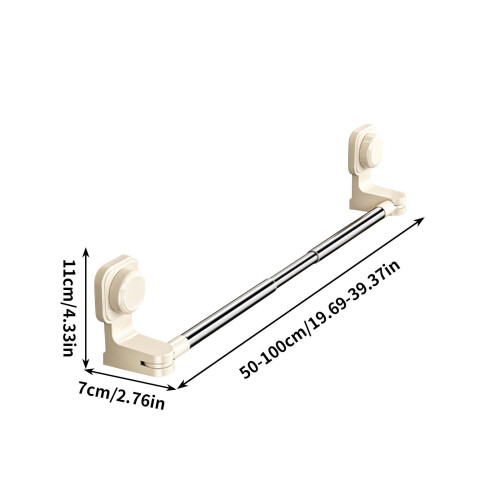 Porte-serviettes à ventouse pour salle de bain (1 pièce) 2
