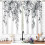 Cortinas de cozinha com estampa floral cinza de eucalipto, 66 x 91 cm (26 x 36 polegadas) 3