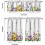 Spring Floral Kitchen Curtain Valance Set 3 pcs 2