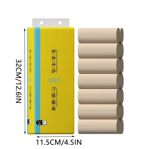 Papel higiênico de 4 camadas, macio e resistente, pacote com 14 rolos. 2
