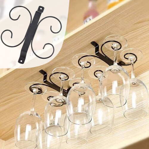Frittstående metallstativ for vinglassholder til 4 glass 1