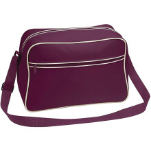 (One Size, Burgundy/Sand) Bagbase Retro 18L Shoulder Bag