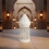 Elegant Moroccan White Cut Iron LED Lantern With Traditional-M 6