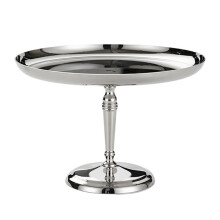 Stainless Steel Cake Serving Tray High Footed Dessert Fruit-L