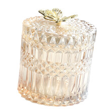Unique Butterfly Patterned Glass Container Suitable For-L