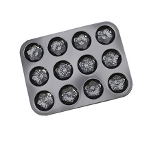 Strong Carbon Steel 12 Cup Baking Pan Having Smooth Nonstick-6