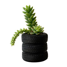 Creative Tire Shape Resin Flower Pot for Succulents and Small