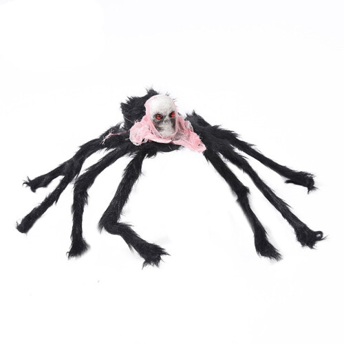 Supergruselige Spinne Halloween-Requisite Schwarz 76 cm 2