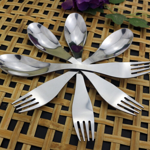 Edelstahl-Spork für Camping (2er-Pack) 1