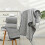 Serviette de bain en microfibre grise 55" x 27,5" 2