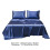Satin-Bettwäsche-Set, 3-teilig, Doppelbettgröße, Blau 3