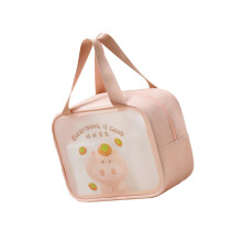 Sac cosmétique spacieux d'organisateurs de PVC-Rose monocouche