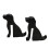 Child Friendly Bathroom Accessories 2 Hangers With-Black puppy 1