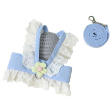 Harnais anti-évasion pour lapin, avec laisse, gilet de-Bleu XL