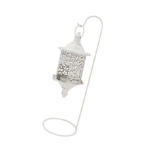 Romantics Ornate Metal Birdcage Candle Lantern Tealight-White
