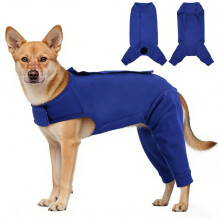 Adjustable Dog Surgical Recovery Suit For Back Legs-XL Blue