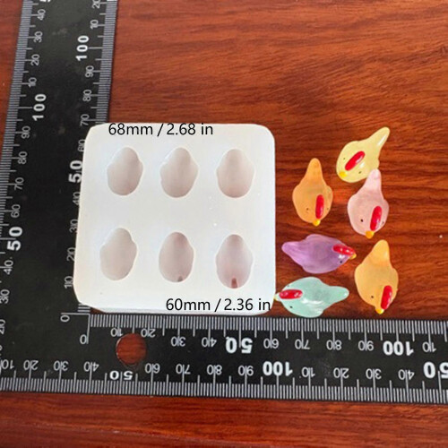 Multiple Use Miniature Chicken Mold Kitchen Essential Crafting Moulds Suitable compatible with Soap Ice Cubes Chocolate Making 2