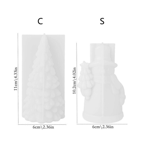 Modifiable Size Elastomer Cast compatible with DIY Christmas Tree Snowfigure Waxlights Baking Projects Multicolor 2