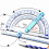 Professional Protractor Angles Measuring Tool with Circle Drafting Ruler compatible with Art Technical Drawing Engineering Marking 2