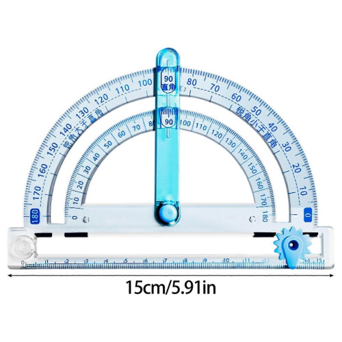 Professional Protractor Angles Measuring Tool with Circle Drafting Ruler compatible with Art Technical Drawing Engineering Marking 2