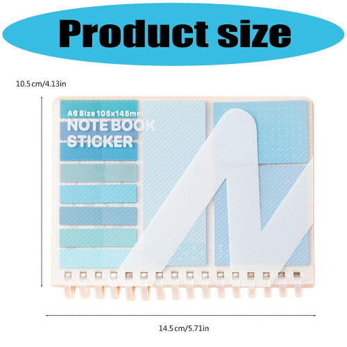 Recyclable Paper Notebook and Adhesive Note Set compatible with Student Office Workers Note Taking Daily Planning Task Management Multicolor 2