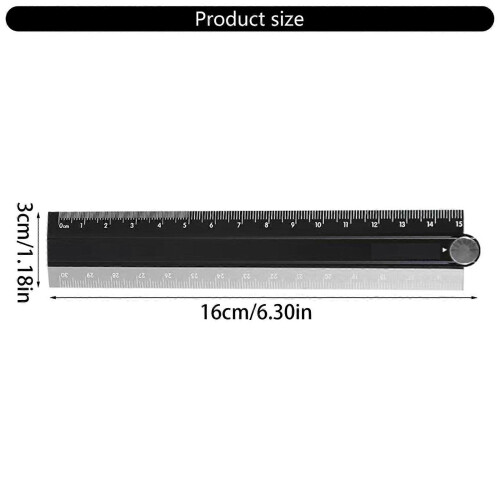 Folding Aluminum Alloy Ruler Multifunctional Drawing Ruler Measuring Tool compatible with Students Engineers Engineering Draftin 2