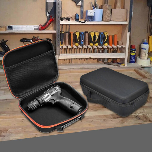 Compact Power Tool Storage Bag Pouch EVA Composite Construction Adjustable Dividers compatible with Screwdrivers And Workshop G 1