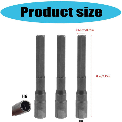 Precise Thin Wall Hexagonal Impact Socket Wrenches 8mm Size Space Saving Design Time Saving Automotive Repair Tool 2