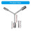 Compactly Triple Head Socket Wrench Featuring 8/10/12/14/17/19mm Size Interchangeable Screwdriver Bit compatible with Tight Space 3