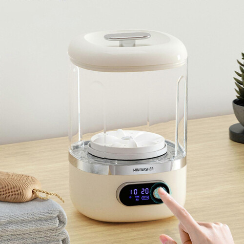 Transportable Clothes Cleaner With Augmenter Turn Action 2 Hour Fast Charging Thin Plan Perfect compatible with Students Tourists 1
