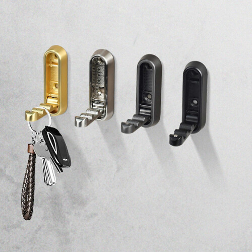Small Foldable Wall Hooks Set Of 3 Not Rusts Space Saving Wall Hook Easy to Use compatible with Clothes Towels Storage Solution 1