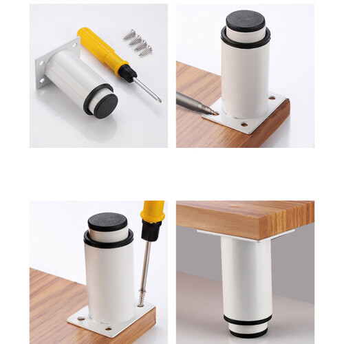 Adjustable Furniture Risers - Cabinet Legs 4-Pack White S 2
