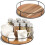 Πακέτο 2 πικάπ Lazy Susan από ξύλο ακακίας 9" & 10" 1