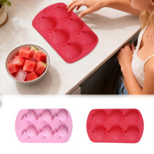 Ensemble de 2 moules à fruits en silicone – Ananas et Fraise,